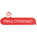 Christmas Santa Cute Text Bubble