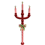 Christmas three-armed candlestick