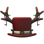 Christmas Top Hat with Reindeer Lights