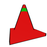 Christmas Traffic Cone (Red Neon)