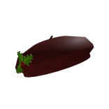 Christmas Winter Holly Red Plaid Beret