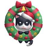 Christmas Wreath Kitten