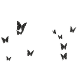 Chrome Butterfly Aura Emo Goth Black Silver