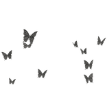 Chrome Butterfly Aura Emo Goth Silver