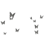 Chrome Butterfly Aura Emo Goth Silver