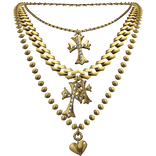  Cross Layered Gold Necklace
