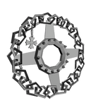 Chrome Cross Steering Wheel - R6