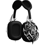 Chrome Cyber Modern Headphones (Black)