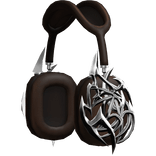 Chrome Cyber Modern Headphones (Brown)