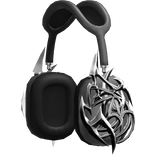 Chrome Cyber Modern Headphones (Grey)