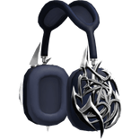 Chrome Cyber Modern Headphones (Navy)