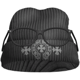 Chrome Drip Y2K 2000s Beanie w/ Glasses Grey