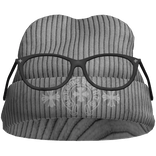 Chrome Drip Y2K 2000s Beanie w/ Glasses White