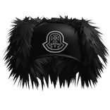 Chrome Fur Lined Trapper Hat Black