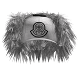 Chrome Fur Lined Trapper Hat White