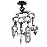 Chrome Gothic Brass Knuckle Keychain