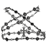 Chrome Heart Body Chain w/ Cross Y2K Black