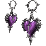 Chrome Hearts Pink Heart Cross Earrings