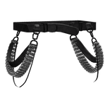 Chrome Roller Suspender Waist Straps Black