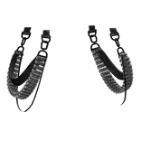 Chrome Roller Suspender Waist Straps Black