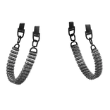 Chrome Roller Suspender Waist Straps Black