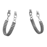 Chrome Roller Suspender Waist Straps White