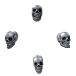Chrome Silver Quadri Skull Aura Add-on