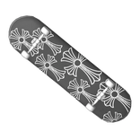 Chrome Skateboard with Hearts
