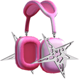 Chrome Star Headphones (Hot Pink)
