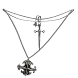 Chrome Sword Silver Necklace Set 1.0