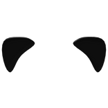 chubby baby cat ears in black