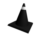 Classic Black Traffic Cone