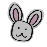 Classic Bunny Sticker Pin