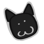 Classic Cat Sticker Pin (Black)