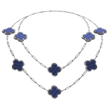 Clover Necklace Blue