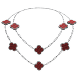 Clover Necklace Red