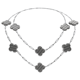 Clover Necklace White