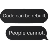 Code can be rebuilt, People cannot. - Grok AI Text