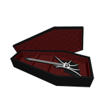 Coffin case guitar case red