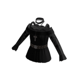 Cold Shoulder Goth Dress