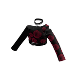 Cold Shoulder Top with Roses