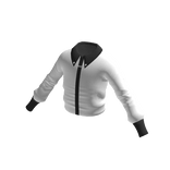 Collar-chain shirt : White