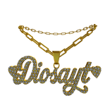 Collar de oro con diamantes DIOSAYT