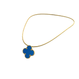 Collar de trébol único azul (3.0)
