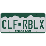 Colorado License Plate