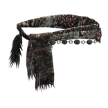 Colorful Goth Vintage Ornamental Waist Cloth Scarf