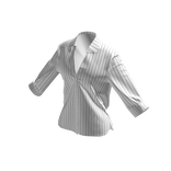 comfy white/grey striped summer blouse