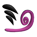 Comical Black & Purple Ninja Chameleon Tail