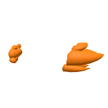 🔴 Cone Shark Fluff Orange