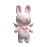 conejo tierno de moño rosa